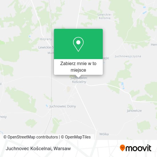 Mapa Juchnovec Košcelnai