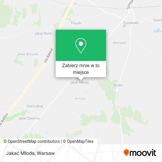 Mapa Jakać Młoda