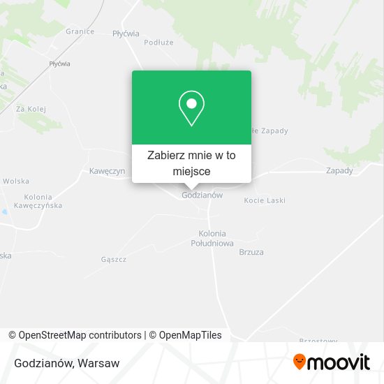 Mapa Godzianów