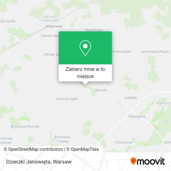 Mapa Dzierzki Janowięta