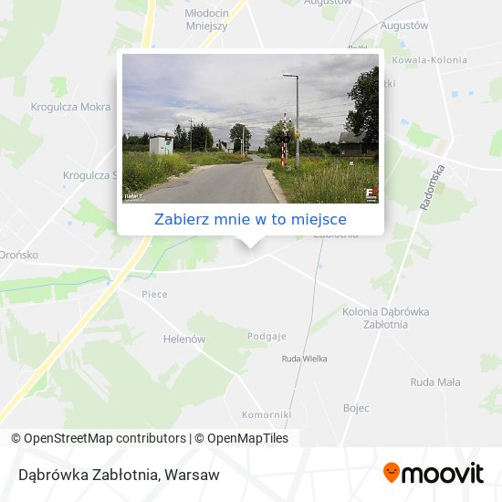 Mapa Dąbrówka Zabłotnia