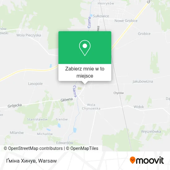 Mapa Ґміна Хинув