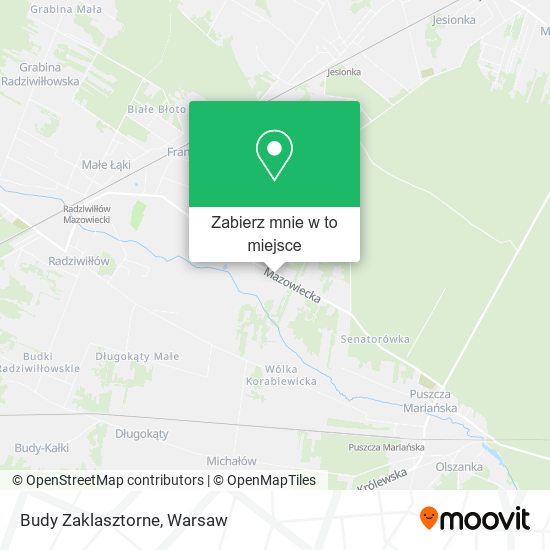 Mapa Budy Zaklasztorne