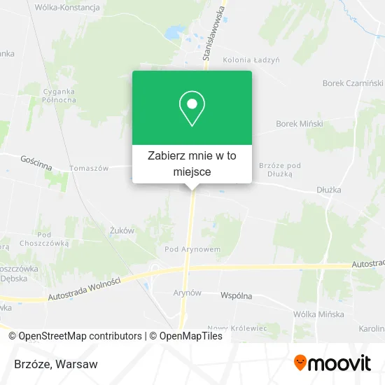 Mapa Brzóze