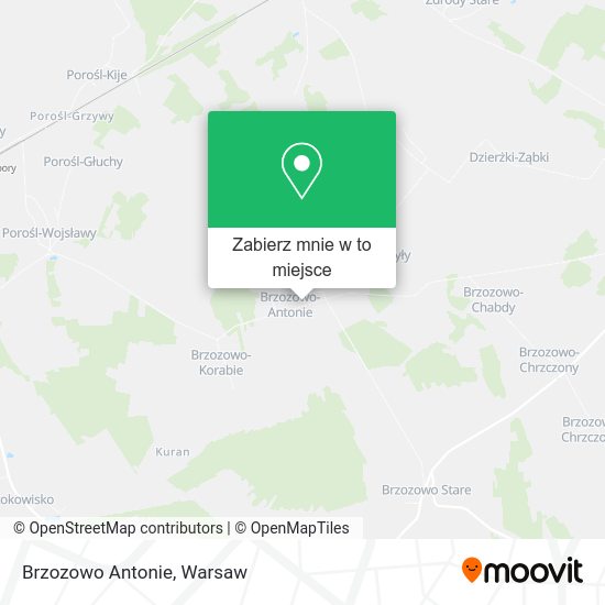 Mapa Brzozowo Antonie