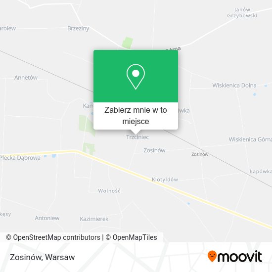 Mapa Zosinów