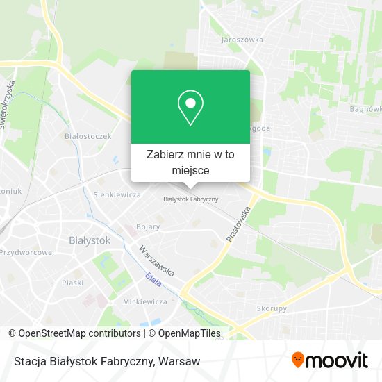 Mapa Stacja Białystok Fabryczny