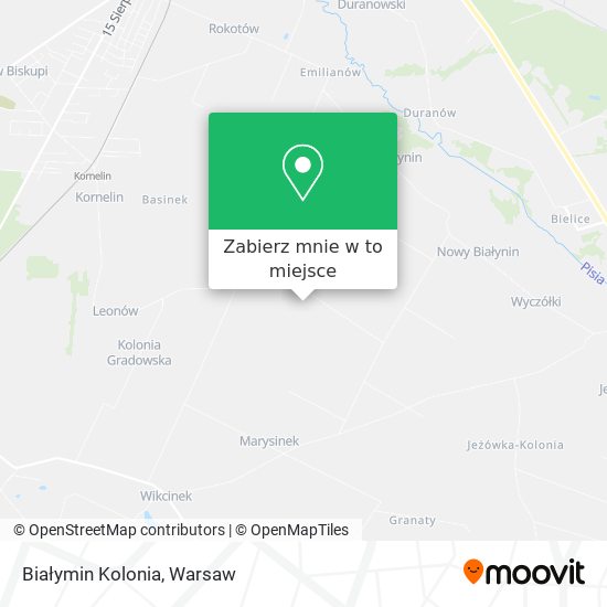 Mapa Białymin Kolonia