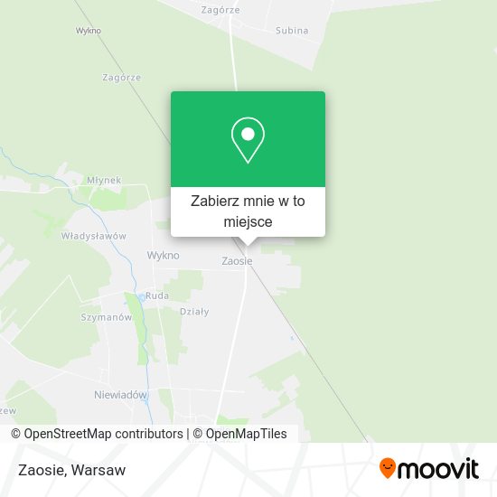 Mapa Zaosie