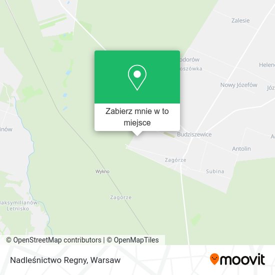 Mapa Nadleśnictwo Regny