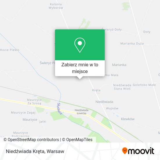 Mapa Niedźwiada Kręta