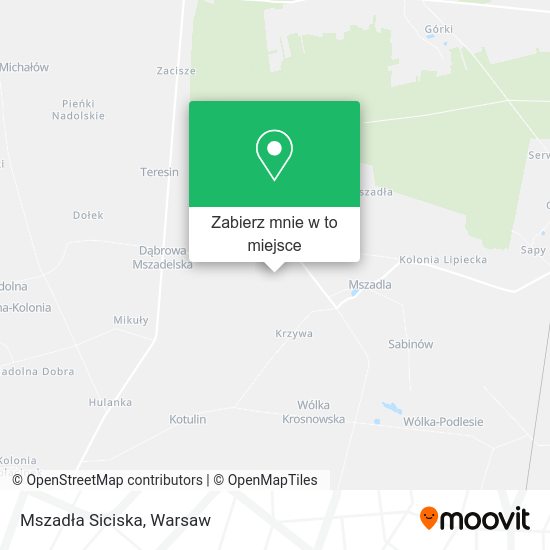 Mapa Mszadła Siciska