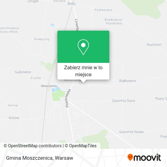 Mapa Gmina Moszczenica