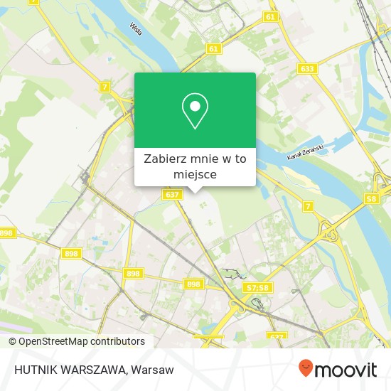 Mapa HUTNIK WARSZAWA