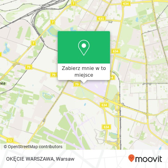 Mapa OKĘCIE WARSZAWA