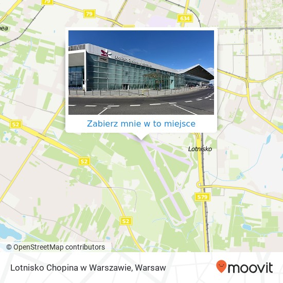 Mapa Lotnisko Chopina w Warszawie