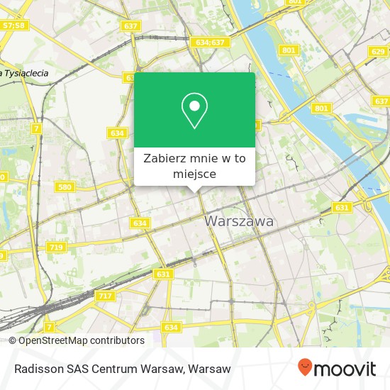 Mapa Radisson SAS Centrum Warsaw