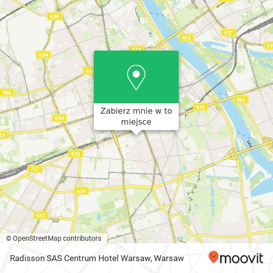 Mapa Radisson SAS Centrum Hotel Warsaw