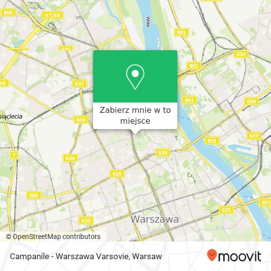 Mapa Campanile - Warszawa Varsovie