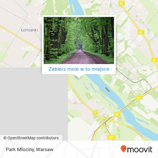 Mapa Park Młociny