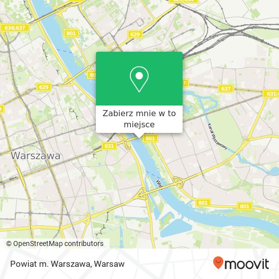 Mapa Powiat m. Warszawa