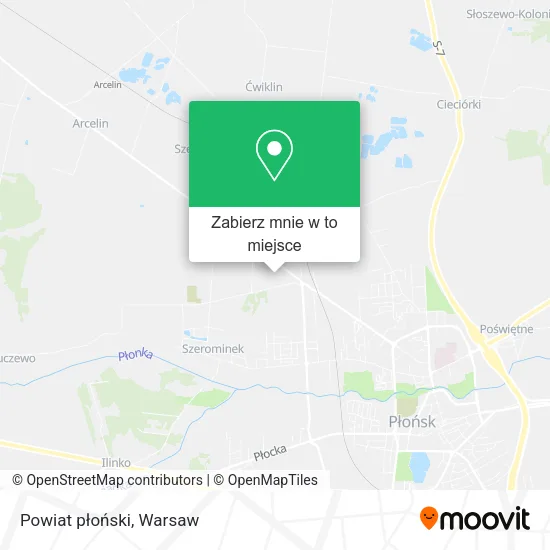 Mapa Powiat płoński