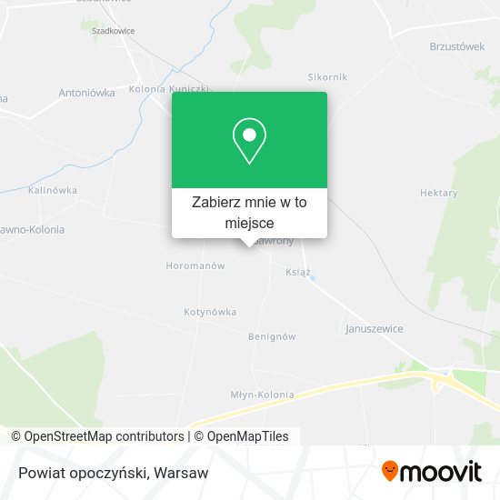 Mapa Powiat opoczyński