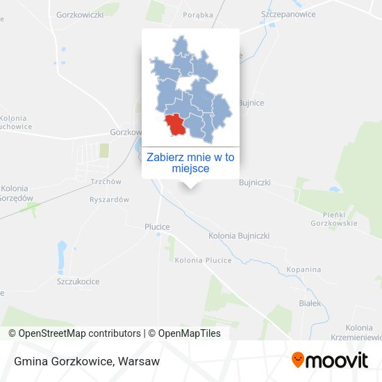 Mapa Gmina Gorzkowice