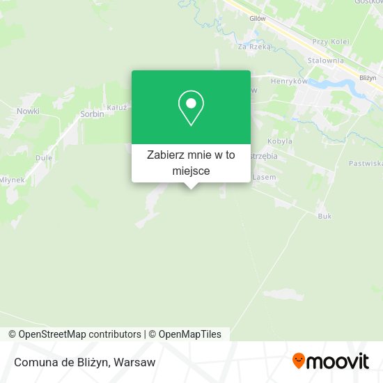 Mapa Comuna de Bliżyn