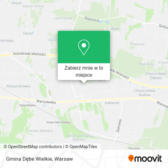 Mapa Gmina Dębe Wielkie
