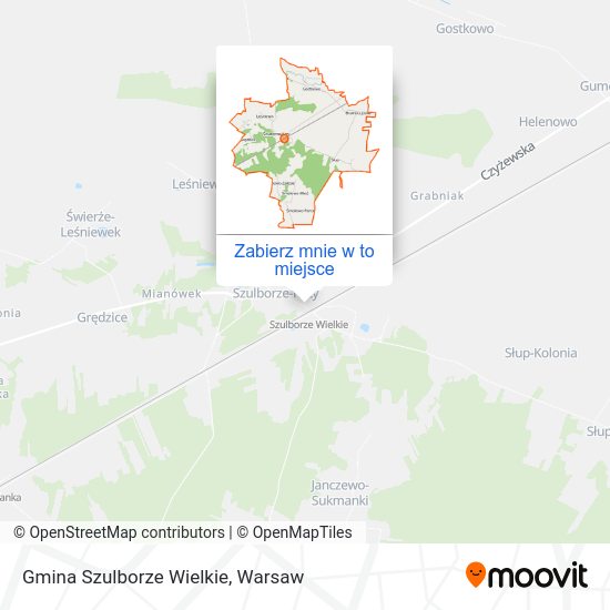 Mapa Gmina Szulborze Wielkie