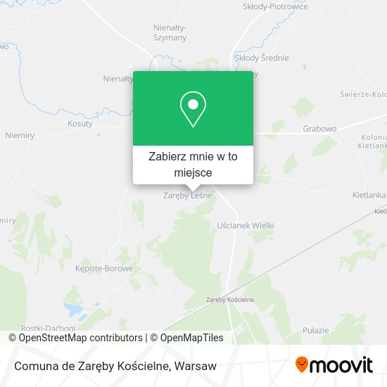 Mapa Comuna de Zaręby Kościelne