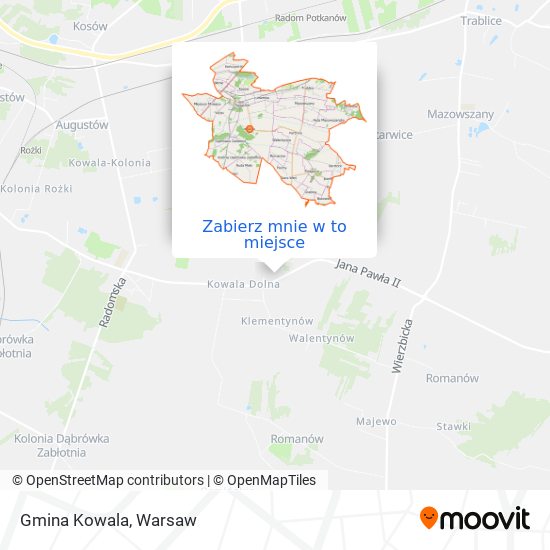 Mapa Gmina Kowala