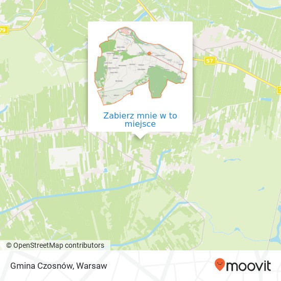 Mapa Gmina Czosnów