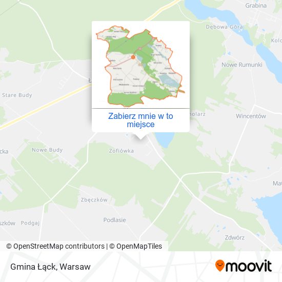 Mapa Gmina Łąck