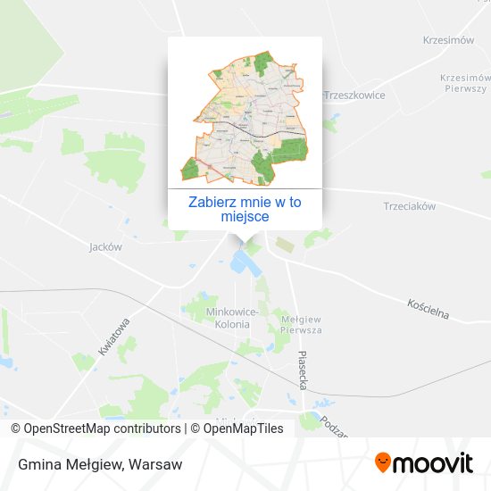 Mapa Gmina Mełgiew