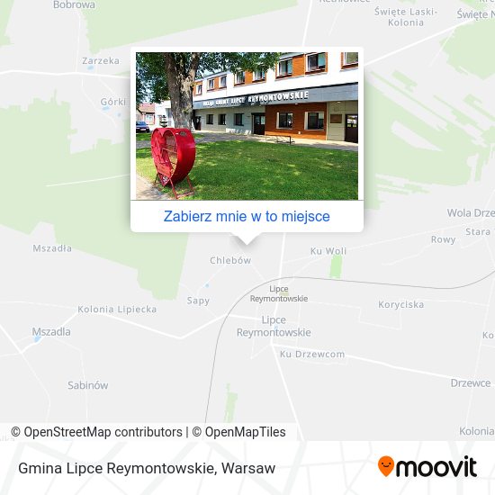 Mapa Gmina Lipce Reymontowskie