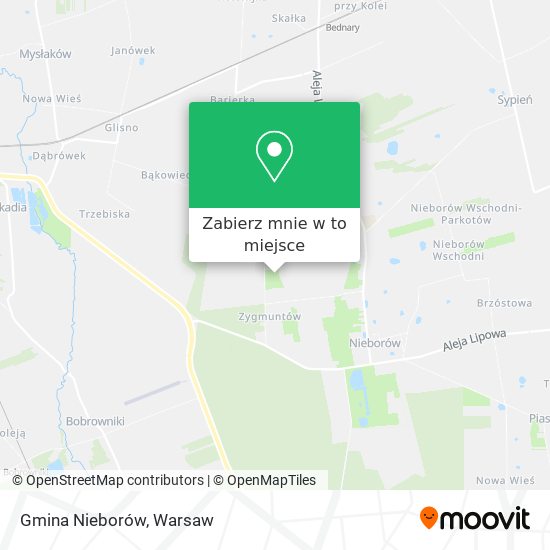 Mapa Gmina Nieborów