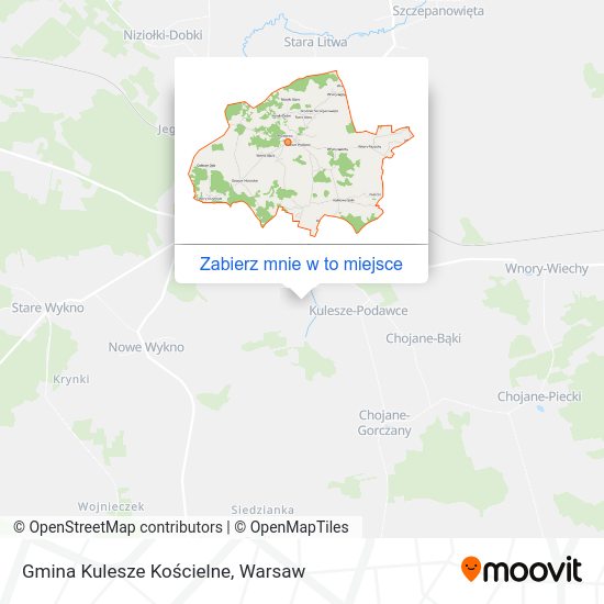 Mapa Gmina Kulesze Kościelne