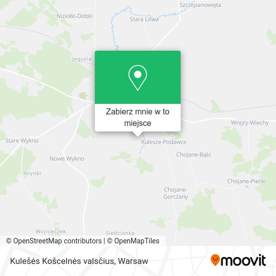 Mapa Kulešės Košcelnės valsčius