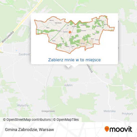 Mapa Gmina Zabrodzie