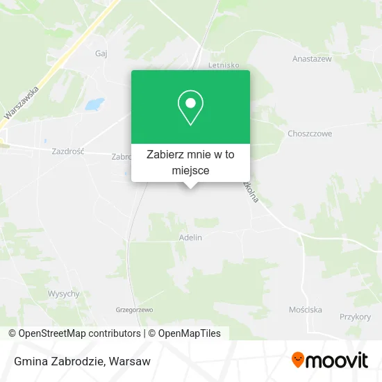 Mapa Gmina Zabrodzie