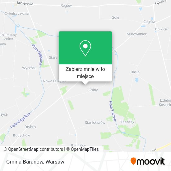 Mapa Gmina Baranów