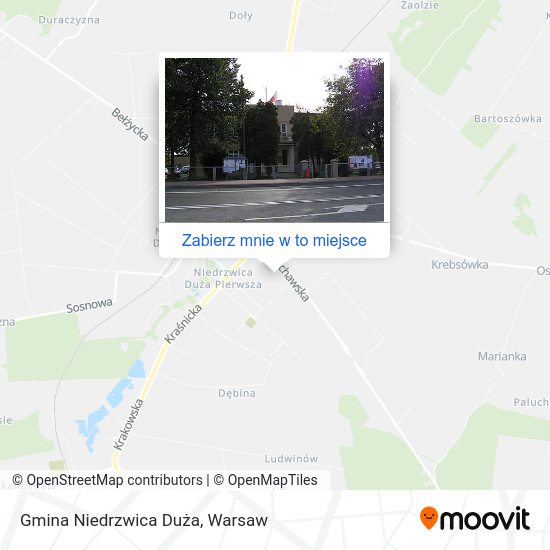 Mapa Gmina Niedrzwica Duża