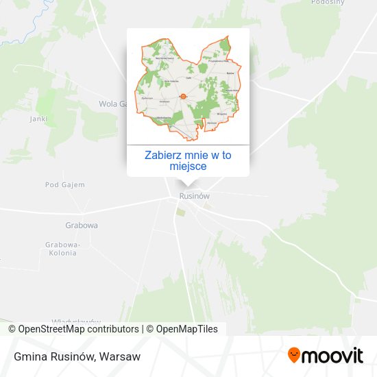 Mapa Gmina Rusinów