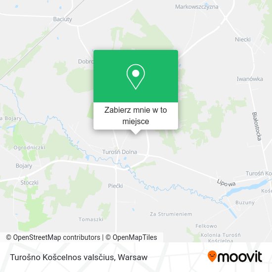 Mapa Turošno Košcelnos valsčius