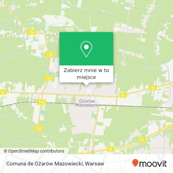 Mapa Comuna de Ożarów Mazowiecki