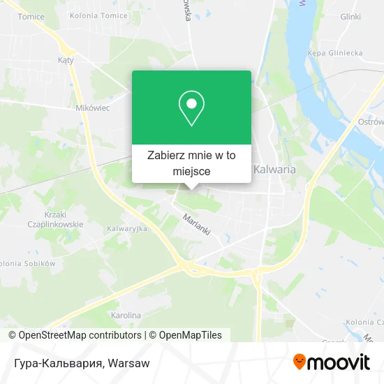 Mapa Гура-Кальвария