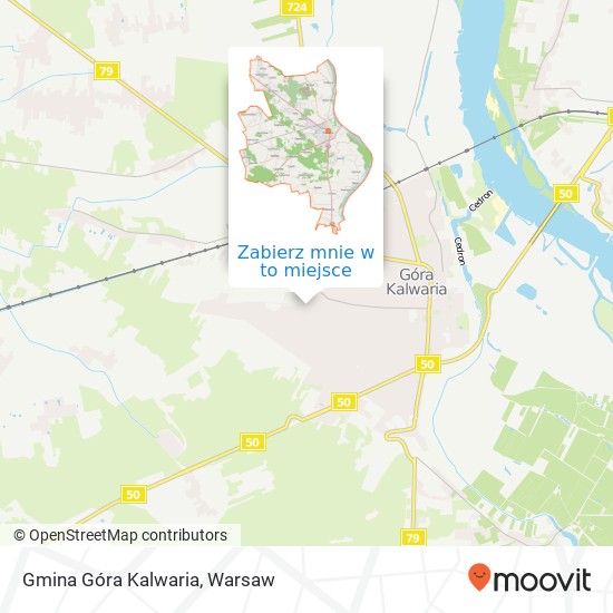 Mapa Gmina Góra Kalwaria