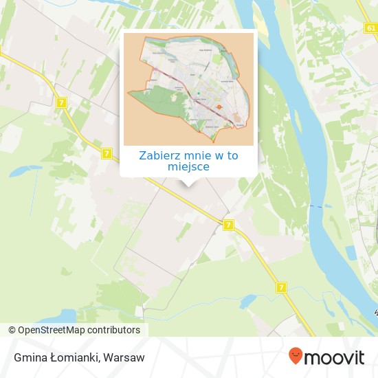 Mapa Gmina Łomianki